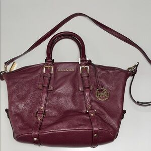 Michael Kors Deep Burgundy Leather Bag/ tote, crossbody